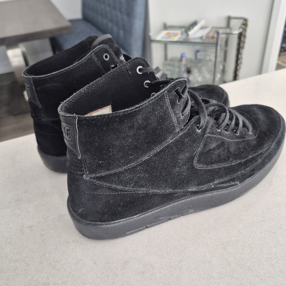 Air Jordan 2 Decon #897521010 Black Suede Shoe With Replacement Soles